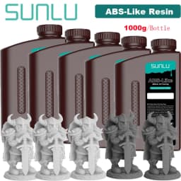 SUNLU 5KG ABS-Like/ Standard / Water-Wash/ 14K High Precision Resin 405nm Rapid UV-Curing Photopolymer Resin 1KG/Bottle