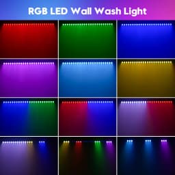 Gwong 150W RGB 24PCS LEDs Wall Washer Light Stage Effect Lighting with Remote Controller DMX Sound Mode for Pub Concert Party