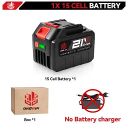 ONEVAN Rechargeable Lithium Ion Battery 15000mah Li-lon Battery Electric Chainsaw Wrench Power Tool For Makita 18V Battery Pin