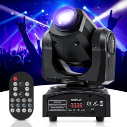 U'King 60W LED Moving Head Light Mini Spot Gobo Stage Light DMX512 Remote Pattern Beam Effect Light for Disco Wedding DJ Party