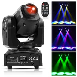 U'King 60W LED Moving Head Light Mini Spot Gobo Stage Light DMX512 Remote Pattern Beam Effect Light for Disco Wedding DJ Party