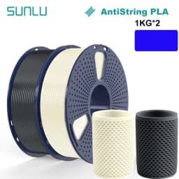 SUNLU 2KG 3D AntiString PLA/PLA Meta/High Speed PLA Filament 1.75mm 1KG/Roll 3D Printer Neatly Wound 3D Filament for 3D Printer