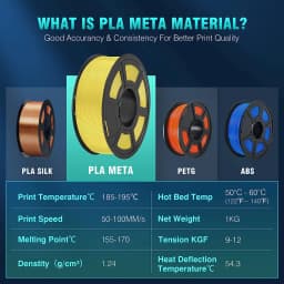 SUNLU 2KG 3D AntiString PLA/PLA Meta/High Speed PLA Filament 1.75mm 1KG/Roll 3D Printer Neatly Wound 3D Filament for 3D Printer