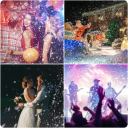 U'King 1000W Snow Machine with Wireless/Wired Control Indoor Outdoor Snow Machine for Christmas Party Wedding Stage Performance