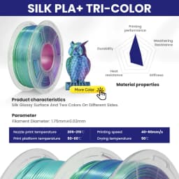 JAYO PLA PLUS SILK/TPUSILK /SKDC SILK 3D Printer Filament 1Rolls/1.1kg 1.75mm 100% No Bubble FDM 3D Printer Materials DIY Gift