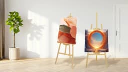 150cm Professional Studio Easel, Solid Pinewood Artist Easel Foldable and Adjustable, A-Frame Easel Stand for Art Craft Display