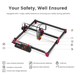 AlgoLaser Laser Engraving Machine DIY KIT MK2 10W High Precision Laser Spot Cutting Machine 3.5Inch Touch Screen Laser Engraver