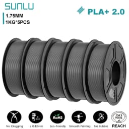 SUNLU Mix-Color 5Roll PLA/PLA PLUS 2.0 Filament 1.75mm 1kg Spool (2.2lbs) Neatly Wound Filament Fit Most FDM Printer