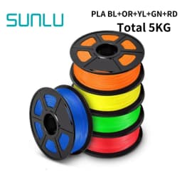 SUNLU Mix-Color 5Roll PLA/PLA PLUS 2.0 Filament 1.75mm 1kg Spool (2.2lbs) Neatly Wound Filament Fit Most FDM Printer