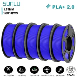 SUNLU Mix-Color 5Roll PLA/PLA PLUS 2.0 Filament 1.75mm 1kg Spool (2.2lbs) Neatly Wound Filament Fit Most FDM Printer
