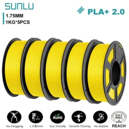 SUNLU Mix-Color 5Roll PLA/PLA PLUS 2.0 Filament 1.75mm 1kg Spool (2.2lbs) Neatly Wound Filament Fit Most FDM Printer