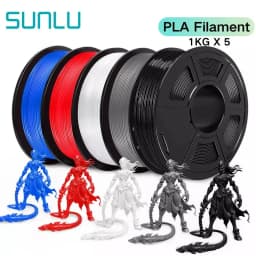 SUNLU Mix-Color 5Roll PLA/PLA PLUS 2.0 Filament 1.75mm 1kg Spool (2.2lbs) Neatly Wound Filament Fit Most FDM Printer