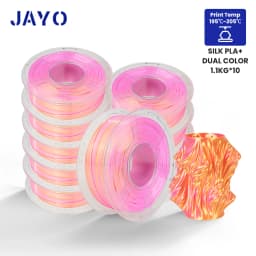 JAYO 10Rolls SILK PLA+ 3D Filament 1.75mm SILK PLA Rainbow Filament for FDM 3D Printer SILK Dual & Triple 3D Printing Materials
