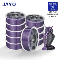 JAYO 10Rolls SILK PLA+ 3D Filament 1.75mm SILK PLA Rainbow Filament for FDM 3D Printer SILK Dual & Triple 3D Printing Materials