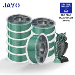 JAYO 10Rolls SILK PLA+ 3D Filament 1.75mm SILK PLA Rainbow Filament for FDM 3D Printer SILK Dual & Triple 3D Printing Materials