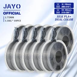 JAYO 10Rolls SILK PLA+ 3D Filament 1.75mm SILK PLA Rainbow Filament for FDM 3D Printer SILK Dual & Triple 3D Printing Materials