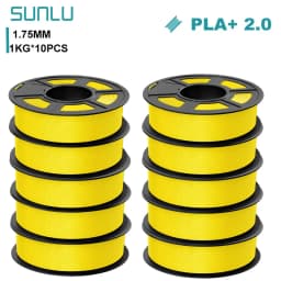 SUNLU 10KG PLA+2.0 3D Printer Filament Tougher and Stronger PLA Plus Filament 1000G/Roll 1.75mm 3D Filament Fit for FDM 3D Print
