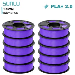 SUNLU 10KG PLA+2.0 3D Printer Filament Tougher and Stronger PLA Plus Filament 1000G/Roll 1.75mm 3D Filament Fit for FDM 3D Print