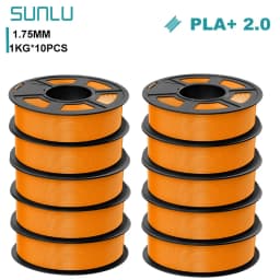 SUNLU 10KG PLA+2.0 3D Printer Filament Tougher and Stronger PLA Plus Filament 1000G/Roll 1.75mm 3D Filament Fit for FDM 3D Print