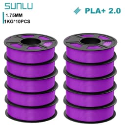 SUNLU 10KG PLA+2.0 3D Printer Filament Tougher and Stronger PLA Plus Filament 1000G/Roll 1.75mm 3D Filament Fit for FDM 3D Print