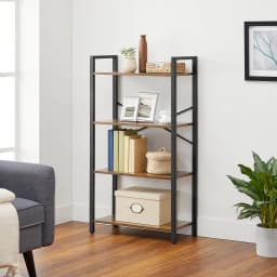 VASAGLE 4-Tier Bookshelf, Bookcase, Shelving Unit, for Office, Study, Living Room, Bedroom, 30 x 66 x 120 cm