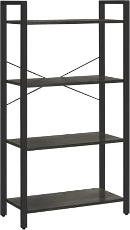 VASAGLE 4-Tier Bookshelf, Bookcase, Shelving Unit, for Office, Study, Living Room, Bedroom, 30 x 66 x 120 cm