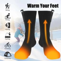 Heated Socks Rechargeable USB Electric Heated Socks Warm Cotton Sock Long Stocking 5V Fast Heating Winter Warmth Supplies Unisex