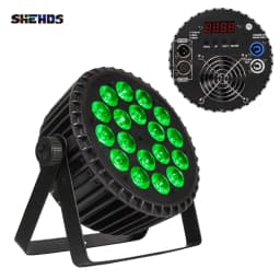 SHEHDS LED 4pcs 18x12W RGBW/18x18W RGBWA+UV Flat Par Lighting Aluminum Alloy DJ Disco Stage Equipment Christmas Decoration
