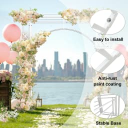 Large Heavy Duty Metal Wedding Arch Frame Party Backdrop Stand for Birthday Garden Trellis