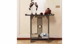 Chinese Style Hall Console Table, Accent Table, Entryway with Drawer, Storage Shelf, Wood Furniture