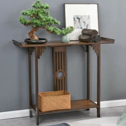 Chinese Style Hall Console Table, Accent Table, Entryway with Drawer, Storage Shelf, Wood Furniture
