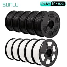 SUNLU 10KG 3D Filament PLA/PLA PLUS/PETG/Easy ABS Filamnet 1.75mm 10Roll 1KG Neatly Wound 3D Printer Filament for 3D Printer