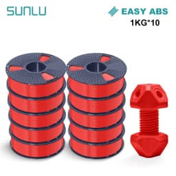 SUNLU 10KG 3D Filament PLA/PLA PLUS/PETG/Easy ABS Filamnet 1.75mm 10Roll 1KG Neatly Wound 3D Printer Filament for 3D Printer