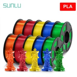 SUNLU 10KG 3D Filament PLA/PLA PLUS/PETG/Easy ABS Filamnet 1.75mm 10Roll 1KG Neatly Wound 3D Printer Filament for 3D Printer
