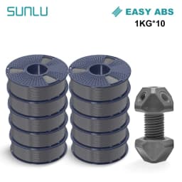 SUNLU 10KG 3D Filament PLA/PLA PLUS/PETG/Easy ABS Filamnet 1.75mm 10Roll 1KG Neatly Wound 3D Printer Filament for 3D Printer