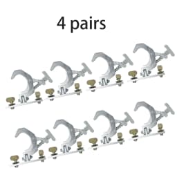 AICPOSE 2-10pair Aluminum Fold Clamp Hooks Stage Light Hanging Hook Loading 150Kg Truss Tube Moving Head Beam Lights Connector