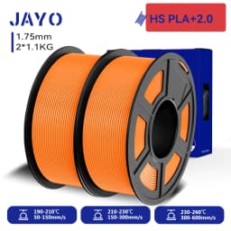 JAYO 2.0 PLA Plus 3D Filament 1.75MM Upgrade PLA + 3D Printer Filament 2 Rolls Neatly Wound 3D Printing Filament High Toughness