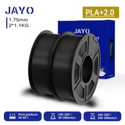 JAYO 2.0 PLA Plus 3D Filament 1.75MM Upgrade PLA + 3D Printer Filament 2 Rolls Neatly Wound 3D Printing Filament High Toughness