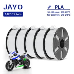 JAYO 3D Filament PLA +/PLA Meta/ PLA Matte/PLA PLUS 2.0/ PLA 1.75MM 5Rolls Coloful Neatly Wound 3D Printer Filament 1.1KG