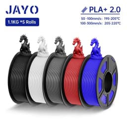 JAYO 3D Filament PLA +/PLA Meta/ PLA Matte/PLA PLUS 2.0/ PLA 1.75MM 5Rolls Coloful Neatly Wound 3D Printer Filament 1.1KG