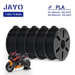 JAYO 3D Filament PLA +/PLA Meta/ PLA Matte/PLA PLUS 2.0/ PLA 1.75MM 5Rolls Coloful Neatly Wound 3D Printer Filament 1.1KG