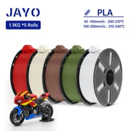 JAYO 3D Filament PLA +/PLA Meta/ PLA Matte/PLA PLUS 2.0/ PLA 1.75MM 5Rolls Coloful Neatly Wound 3D Printer Filament 1.1KG