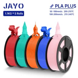 JAYO 3D Filament PLA +/PLA Meta/ PLA Matte/PLA PLUS 2.0/ PLA 1.75MM 5Rolls Coloful Neatly Wound 3D Printer Filament 1.1KG