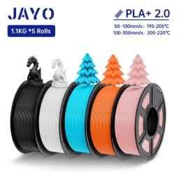 JAYO 3D Filament PLA +/PLA Meta/ PLA Matte/PLA PLUS 2.0/ PLA 1.75MM 5Rolls Coloful Neatly Wound 3D Printer Filament 1.1KG