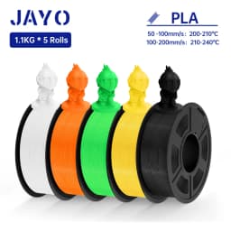 JAYO 3D Filament PLA +/PLA Meta/ PLA Matte/PLA PLUS 2.0/ PLA 1.75MM 5Rolls Coloful Neatly Wound 3D Printer Filament 1.1KG
