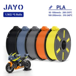 JAYO 3D Filament PLA +/PLA Meta/ PLA Matte/PLA PLUS 2.0/ PLA 1.75MM 5Rolls Coloful Neatly Wound 3D Printer Filament 1.1KG