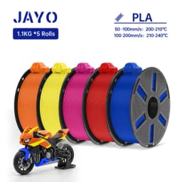 JAYO 3D Filament PLA +/PLA Meta/ PLA Matte/PLA PLUS 2.0/ PLA 1.75MM 5Rolls Coloful Neatly Wound 3D Printer Filament 1.1KG