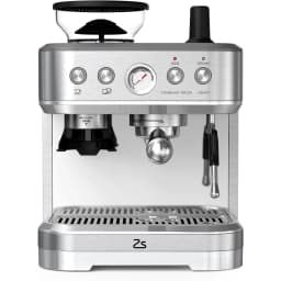 Coffee Machine with Milk Frother ALL-in-One Espresso Machine with Grinder Latte Cappuccino 15 Bar Italian Pump 2.3 L Water Tank