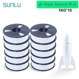SUNLU 10KG APLA/PLA Meta/High Speed PLA/PLA MATTE Filamnet 1.75mm 10Roll 1KG Neatly Wound 3D Printer Filament for 3D Printer