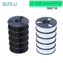 SUNLU 10KG APLA/PLA Meta/High Speed PLA/PLA MATTE Filamnet 1.75mm 10Roll 1KG Neatly Wound 3D Printer Filament for 3D Printer
